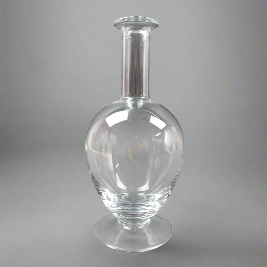 Faberge Crystal France Franklin Mint 1988 Snow Doves Wine Decanter (No Stopper)