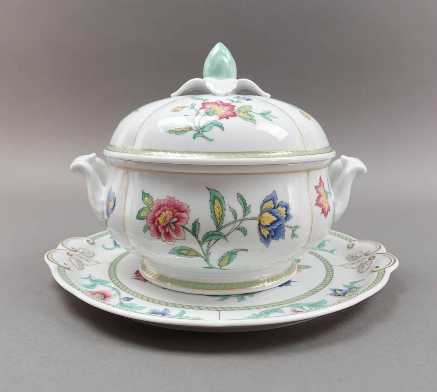 Villeroy & Boch Indian Summer Round Covered Vegetable Bowl And Server Plate Set