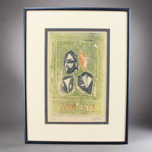 Marc-Antoine Louttre "Fragment Of Stone For Your Eyes" Signed 9/30 Lino Entaglio