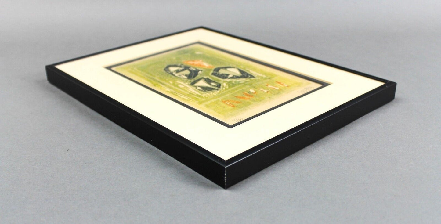 Marc-Antoine Louttre "Fragment Of Stone For Your Eyes" Signed 9/30 Lino Entaglio