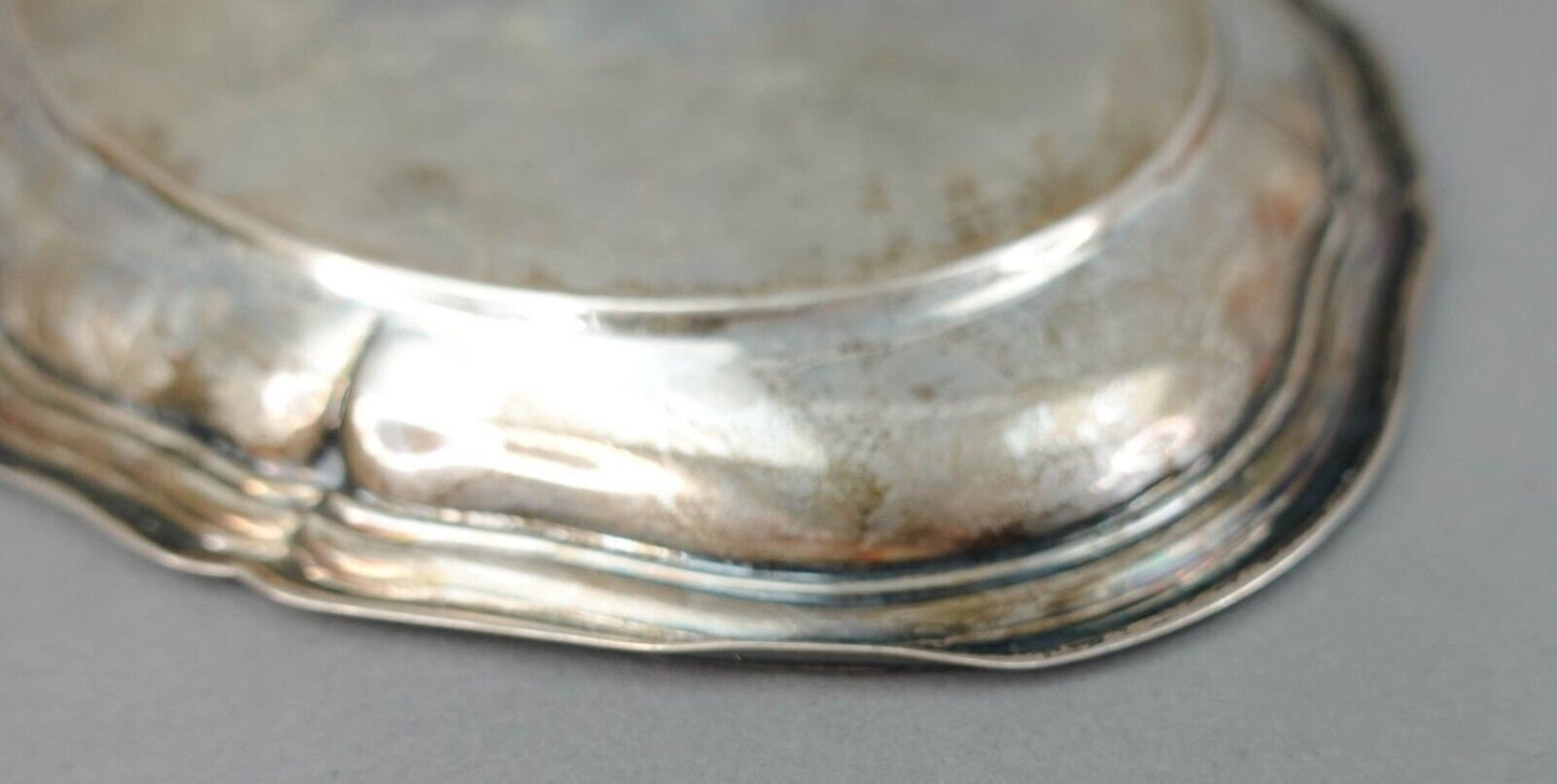 Lutz & Weiss German Antique 835 Silver Oval Serving Platter Tray 328 Grams