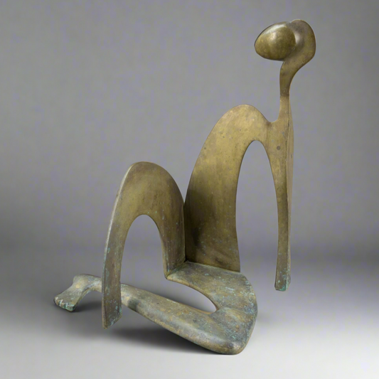 Arleen Eichengreen & Nancy Gensburg Signed Abstract Reclining Figure Sculpture