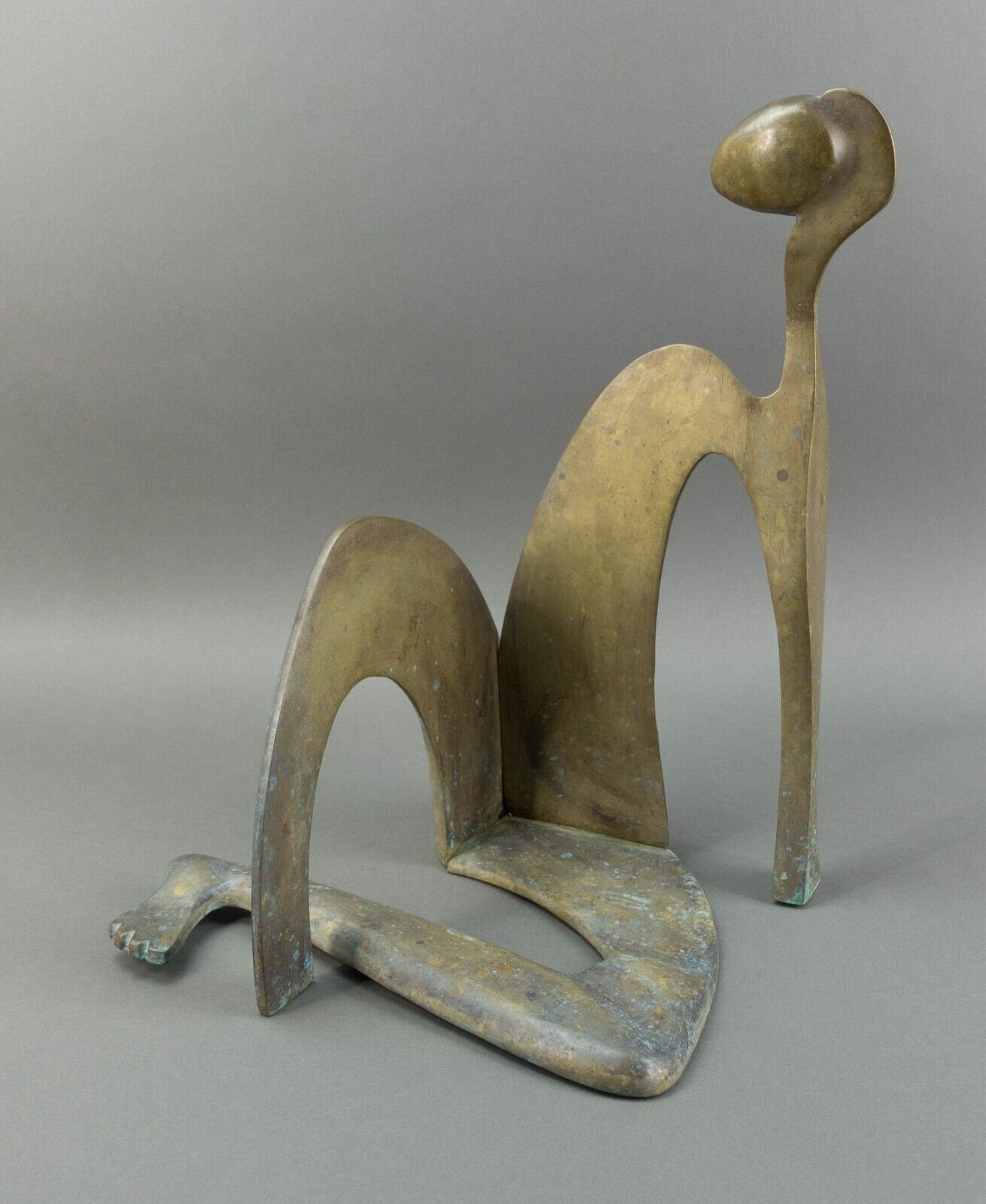 Arleen Eichengreen & Nancy Gensburg Signed Abstract Reclining Figure Sculpture