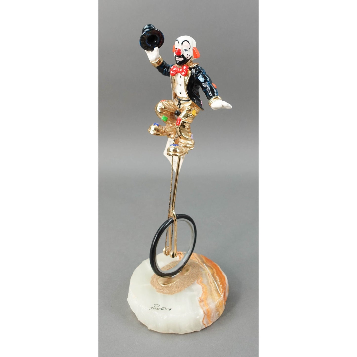 Ron Lee 1999 "Hobo Joe On Unicycle" 24K Clown Figurine Signed & Numbered 52/950