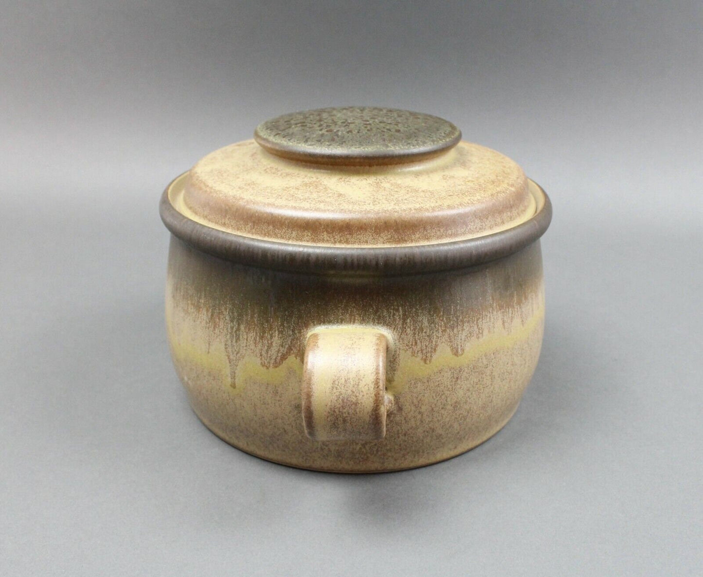 Denby Langley England Romany Brown Stoneware Covered Casserole Large 2.5 Quarts