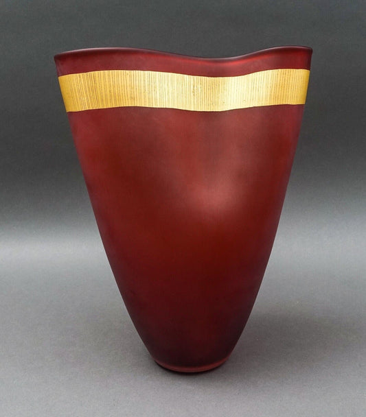 Norberto Moretti Salviati Italy Murano "Pizzicati" Art Glass Medium Vase 12 1/4"