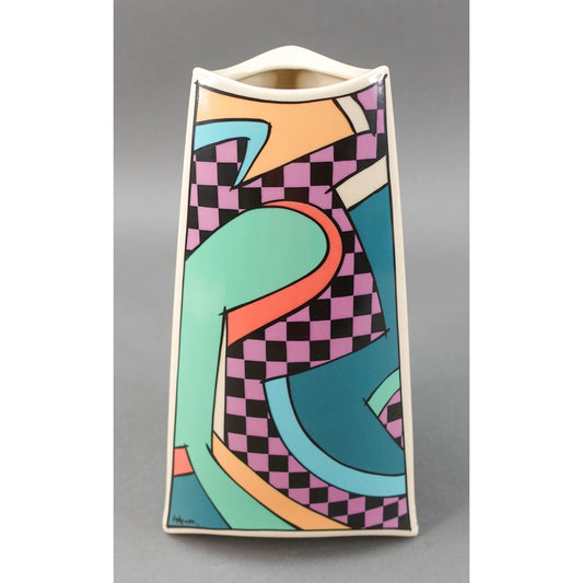Rosenthal Studio Line Germany Dorothy Hafner Flash Triangular Vase 9 1/4"