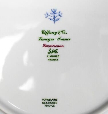 Tiffany & Co Limoges France Louveciennes Porcelain 10 3/8” Dinner Plate