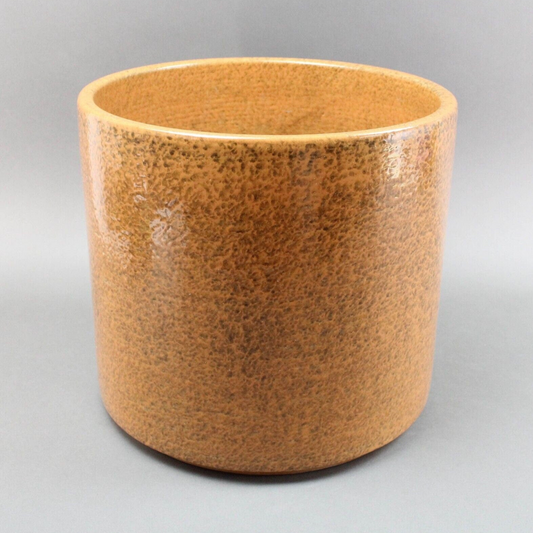 Gainey AC-12 Orange Speckled Umber Architectural Pottery Planter Mid Century