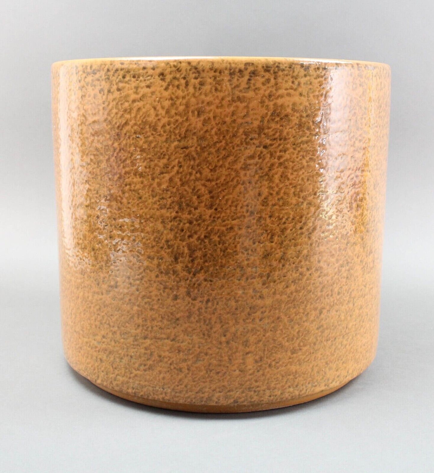 Gainey AC-12 Orange Speckled Umber Architectural Pottery Planter Mid Century