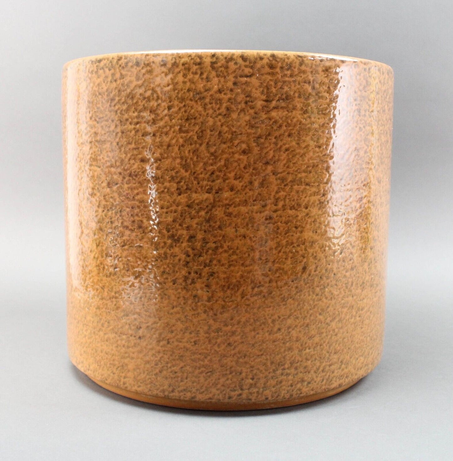 Gainey AC-12 Orange Speckled Umber Architectural Pottery Planter Mid Century