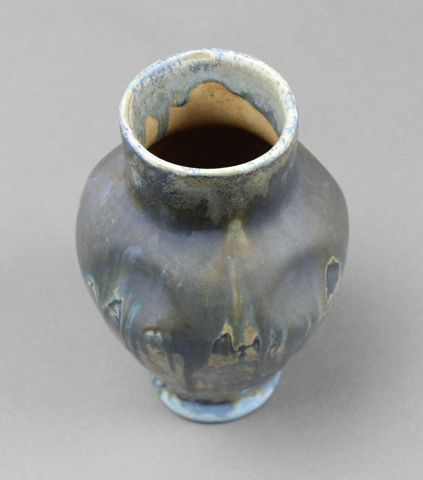 Gilbert Metenier Superb French Art Nouveau Crystalline Glaze Art Pottery Vase
