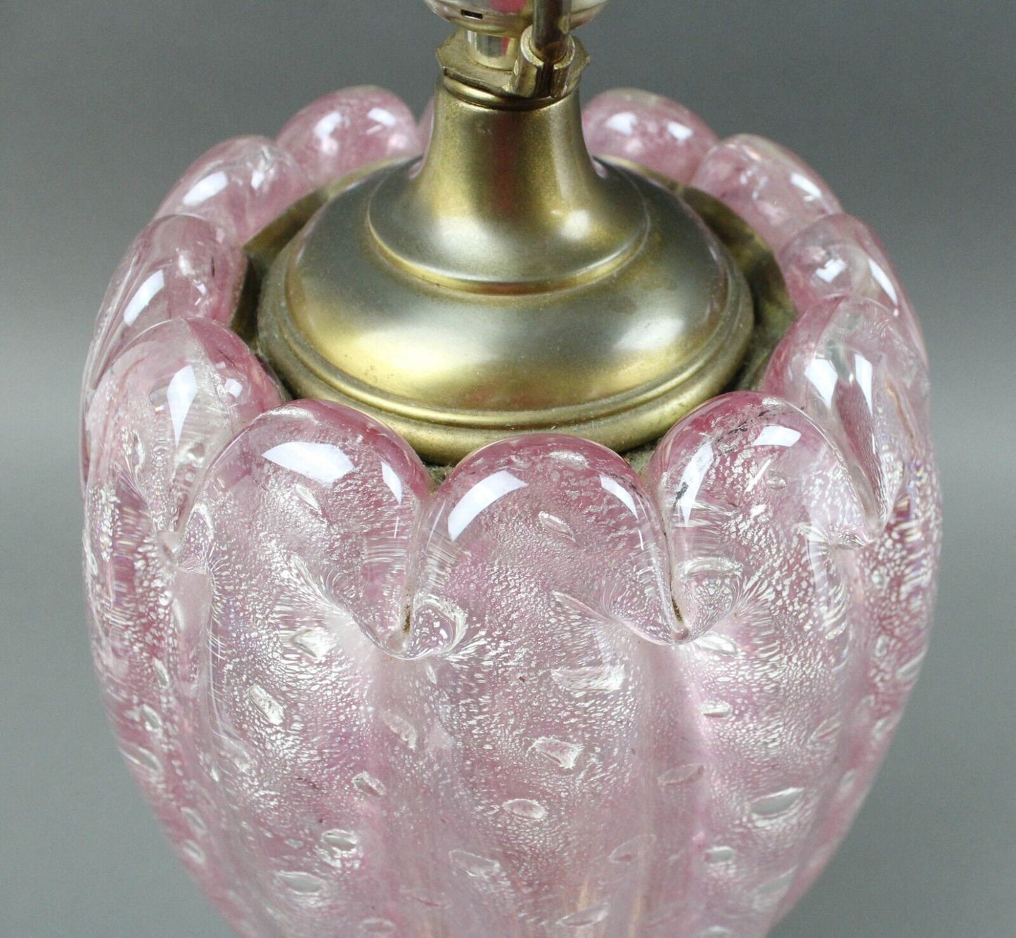 Mid Century 1950s Venetian Murano Pink Ballerina Glass Lamp Barovier & Toso