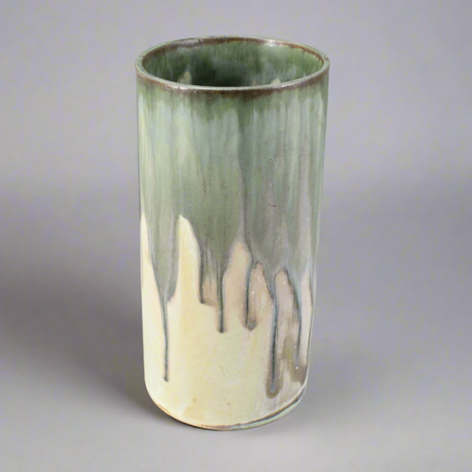 Denbac Signed Superb French Art Nouveau Crystalline Glaze Art Pottery Vase