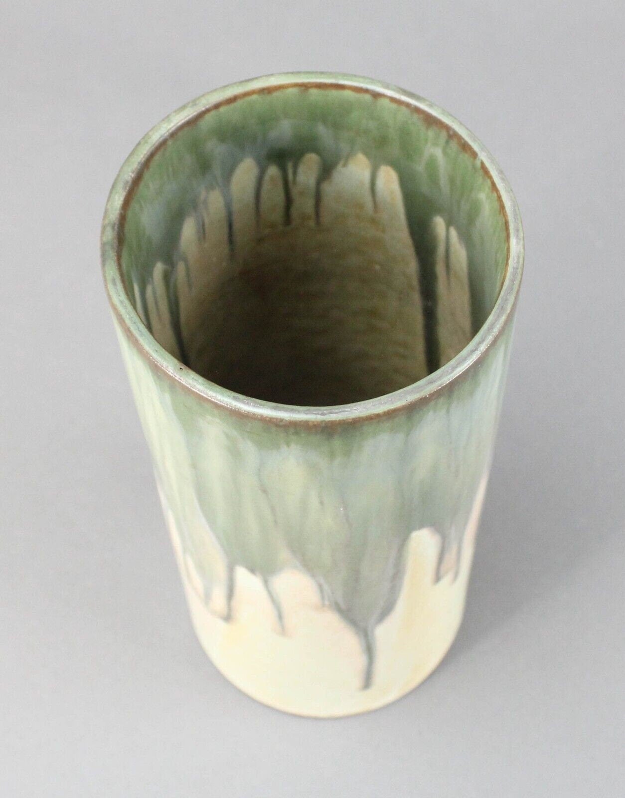 Denbac Signed Superb French Art Nouveau Crystalline Glaze Art Pottery Vase