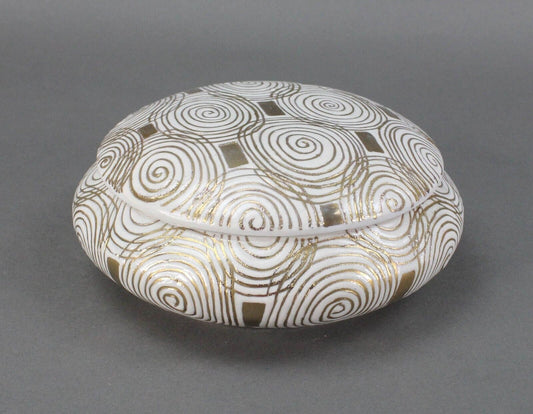 Jay Spectre For Silvestri Art Deco Inspired Porcelain Lidded Trinket Box 1991