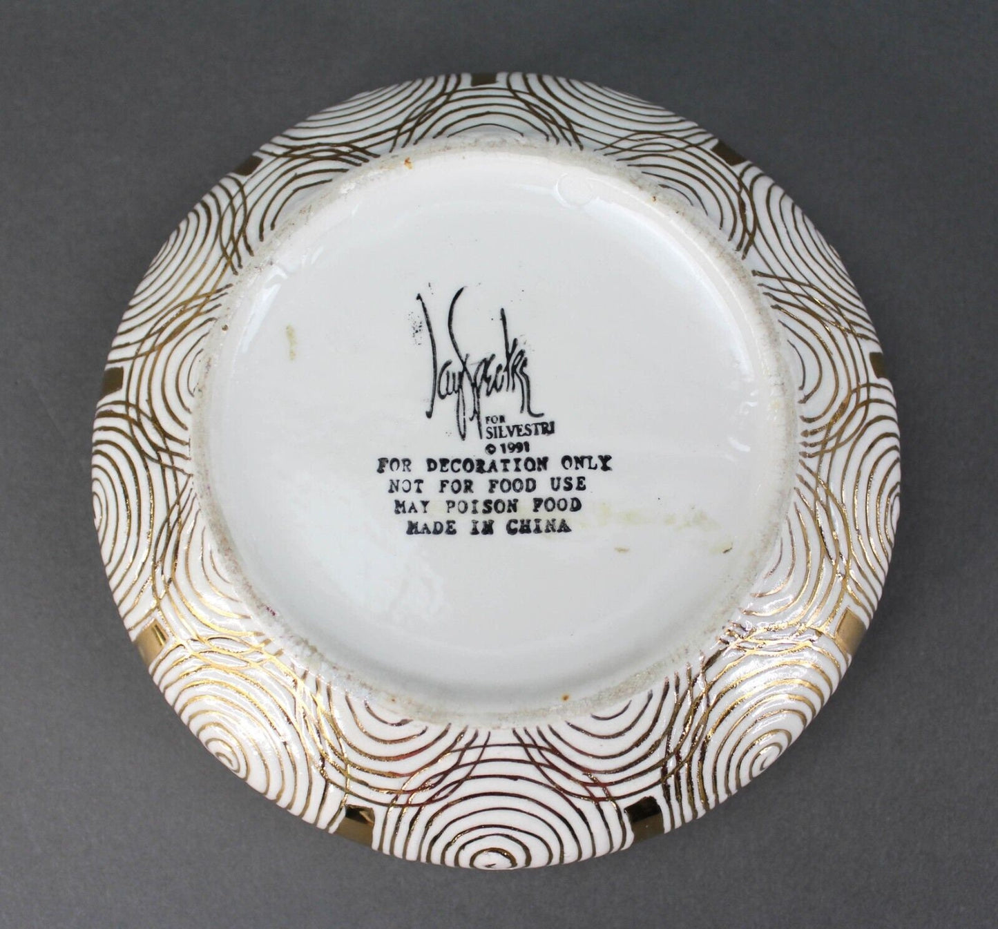 Jay Spectre For Silvestri Art Deco Inspired Porcelain Lidded Trinket Box 1991