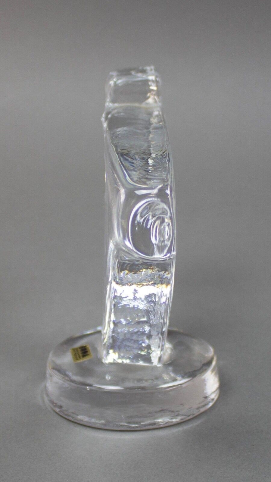 Erik Hoglund Kosta Boda Sweden Abstract Polar Bear Glass Modernist Sculpture