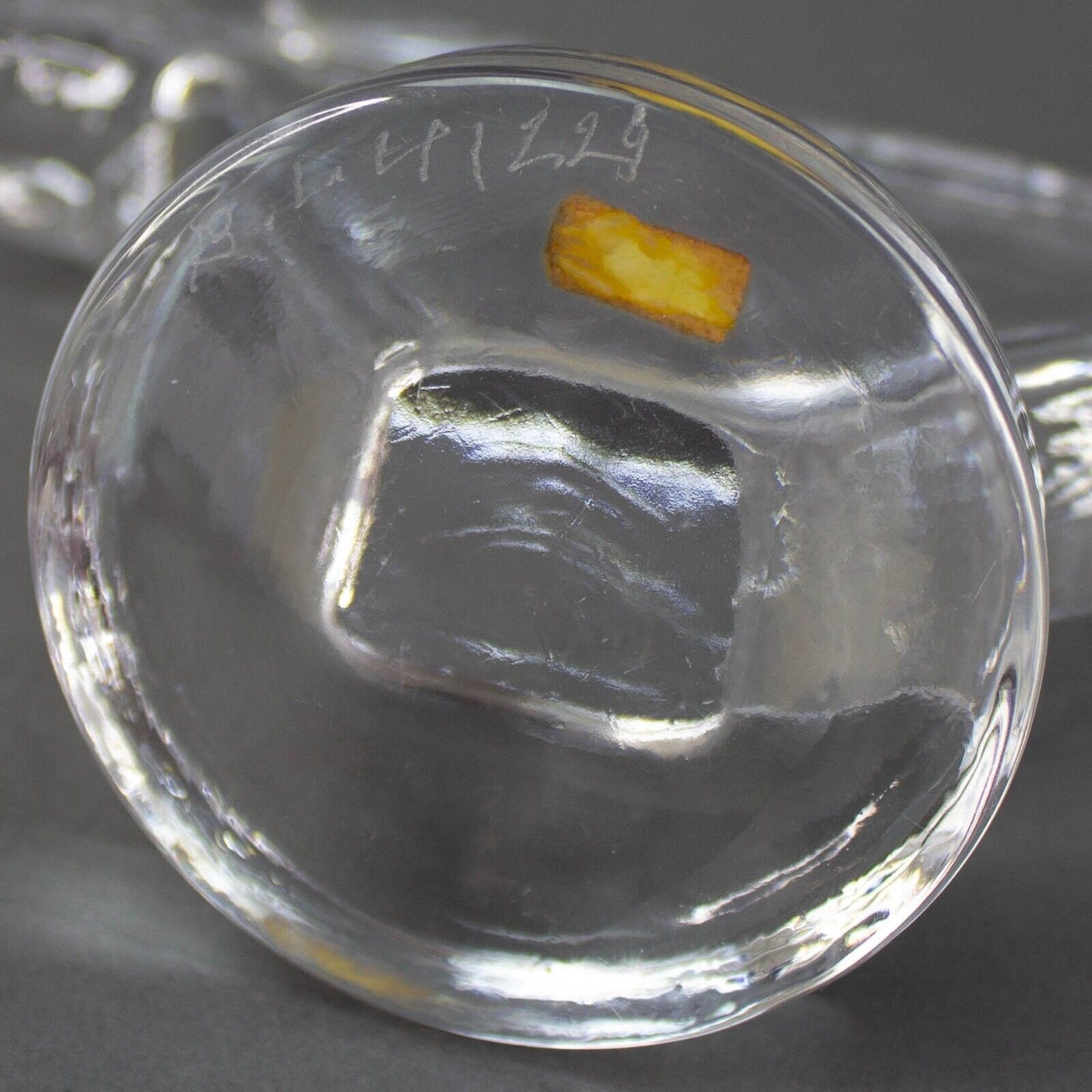 Erik Hoglund Kosta Boda Sweden Abstract Polar Bear Glass Modernist Sculpture