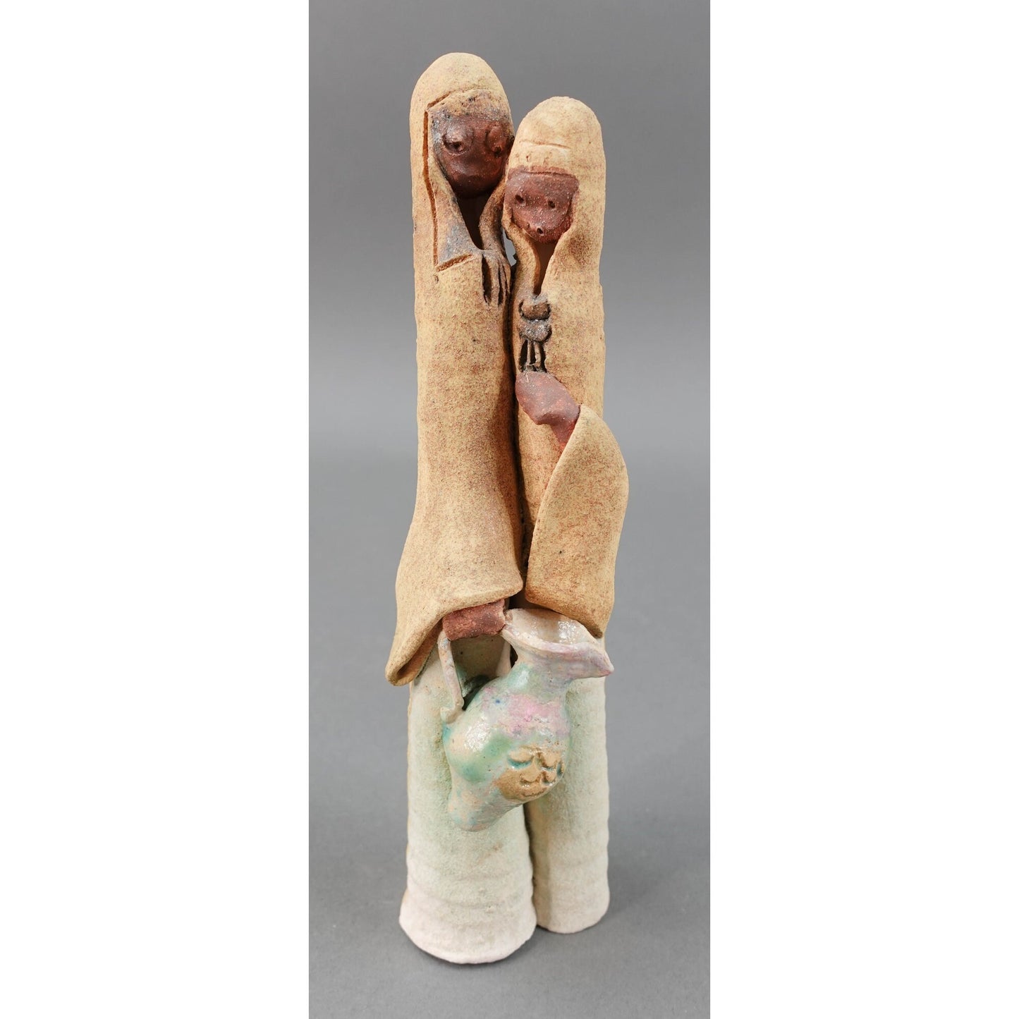 David Kalderon Israel Vintage Judaica Modernist Studio Pottery Women Sculpture