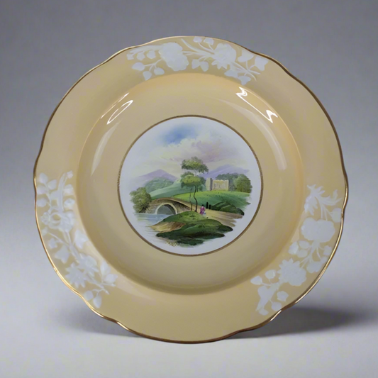 Spode Copeland WMH Plummer & Co NY Landscape Bridge Scene 8.75" Plate