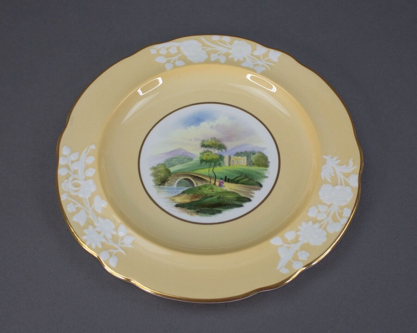 Spode Copeland WMH Plummer & Co NY Landscape Bridge Scene 8.75" Plate
