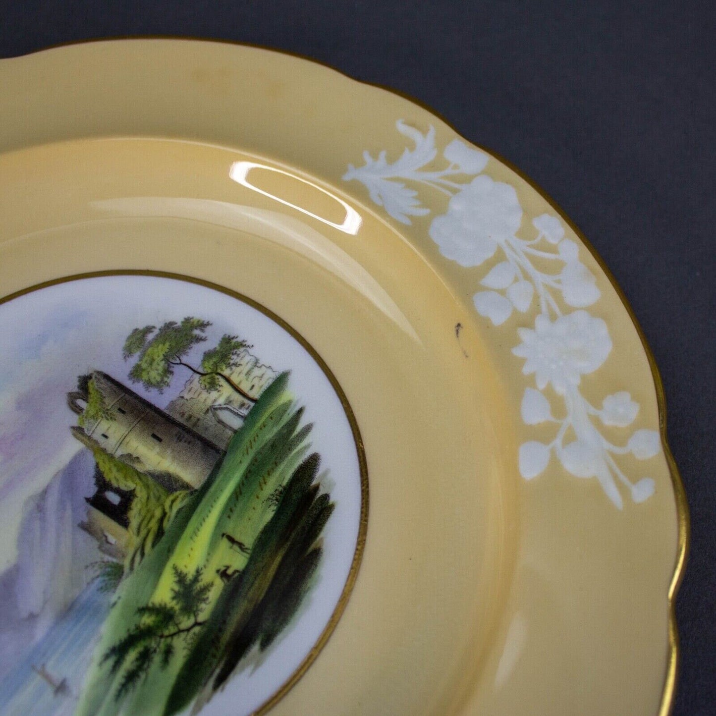 Spode Copeland WMH Plummer & Co NY Landscape Castle Scene 8.75" Plates Set Of 3