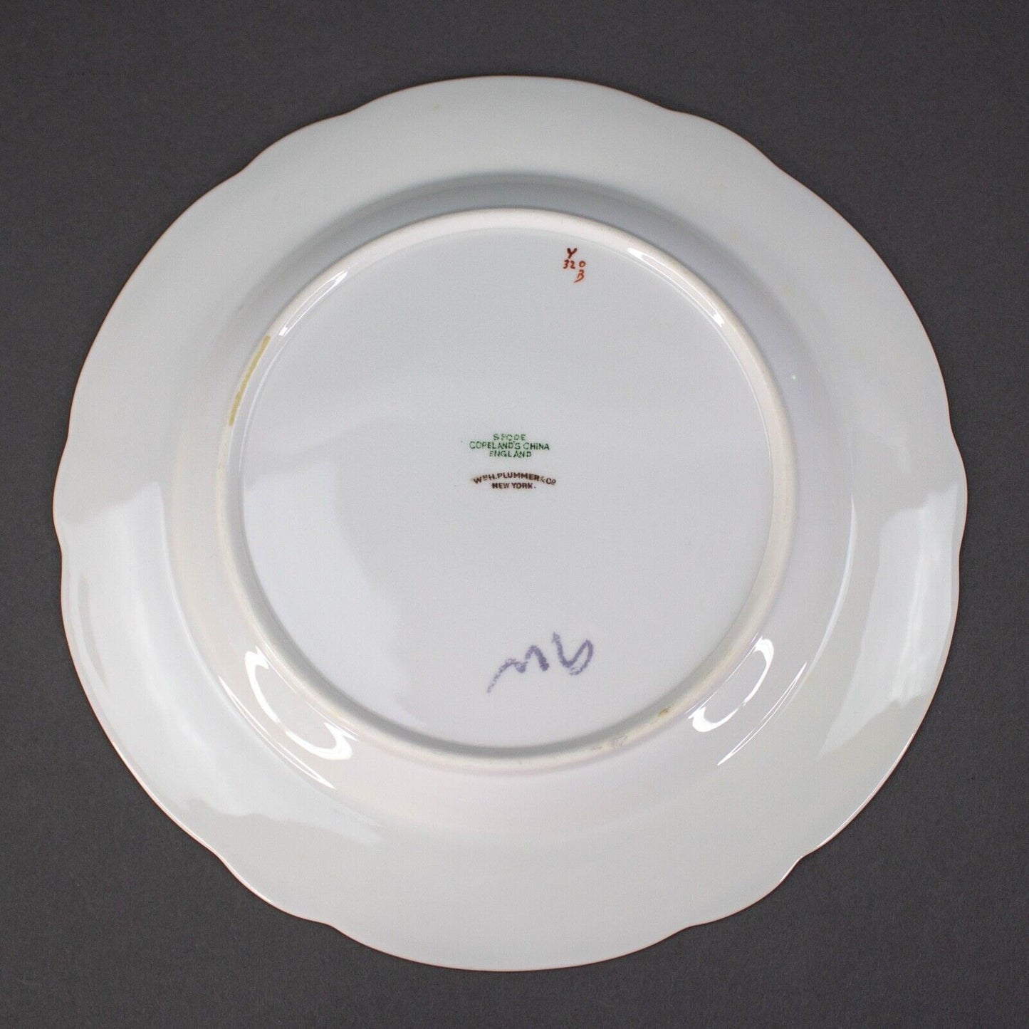 Spode Copeland WMH Plummer & Co NY Landscape Bridge Scene 8.75" Plate