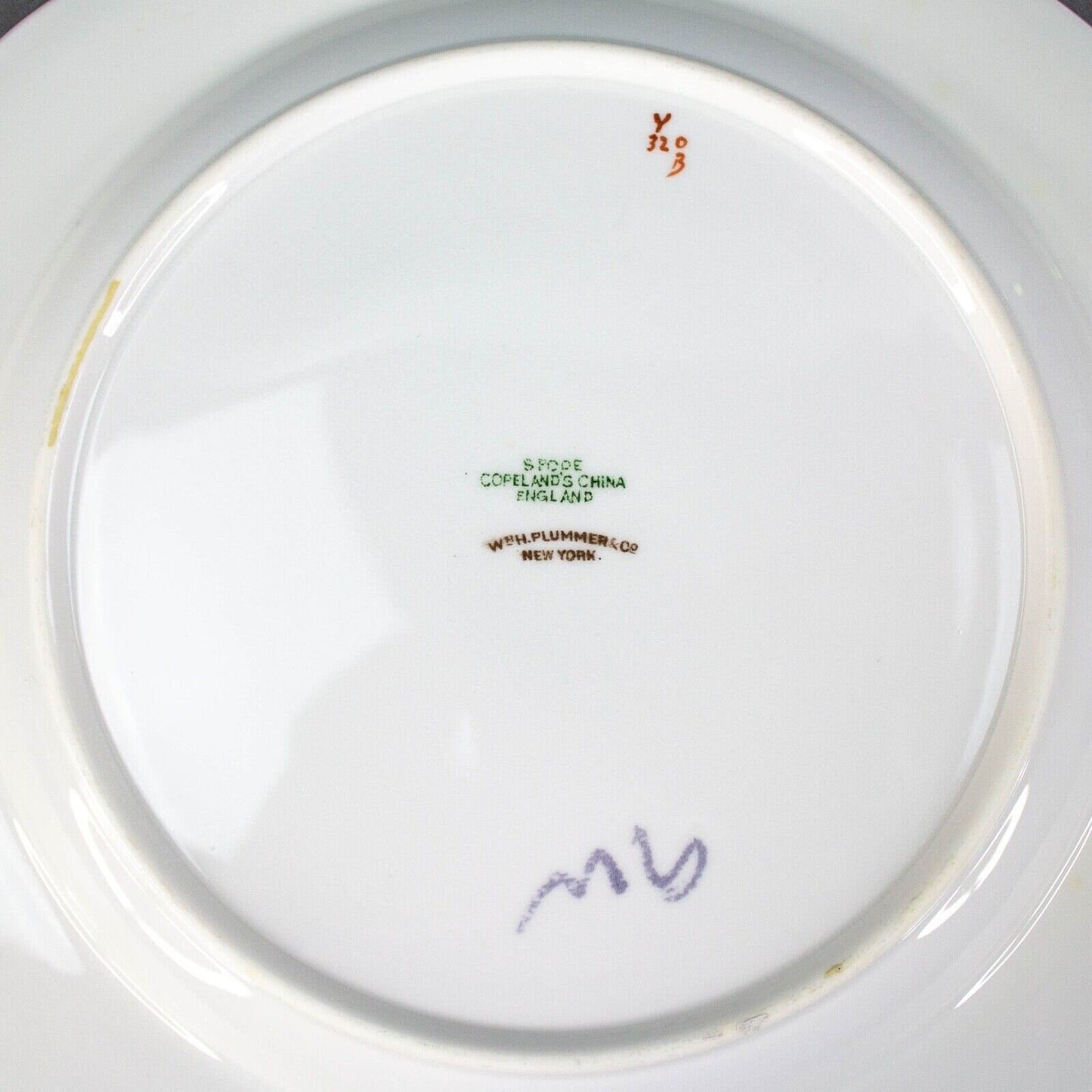 Spode Copeland WMH Plummer & Co NY Landscape Bridge Scene 8.75" Plate