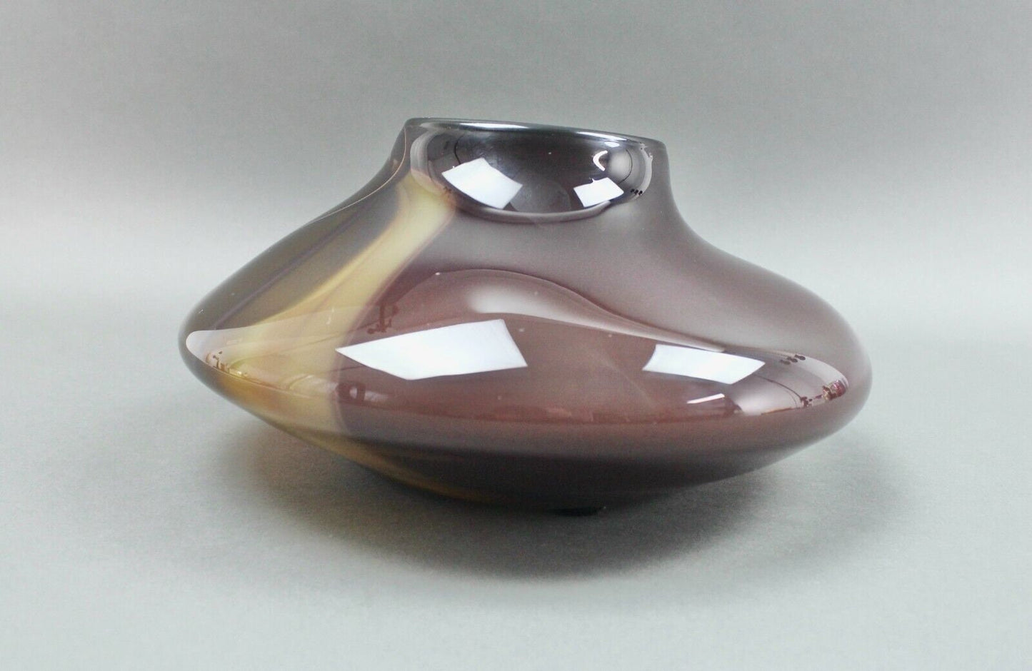 Stephen Jon Clements 1983 Signed Hand Blown Art Glass Vase Vessel