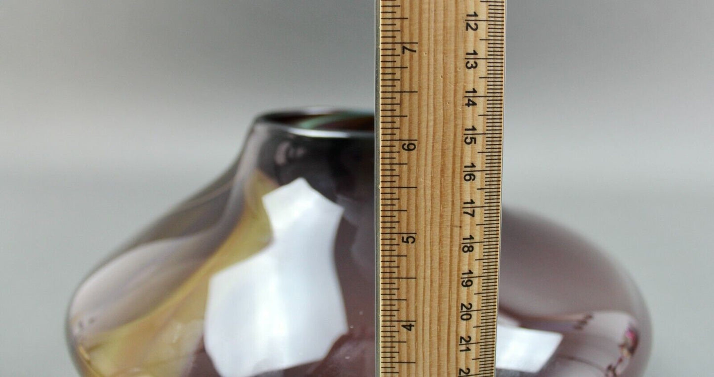 Stephen Jon Clements 1983 Signed Hand Blown Art Glass Vase Vessel