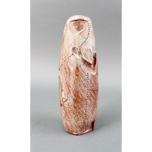 Hindu Indian Figural Woman Terra Cotta Art Pottery Sculpture Signed Bell