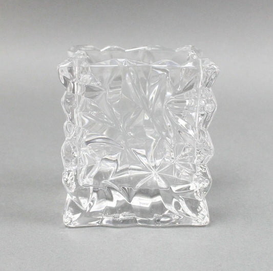 Rosenthal Studio Line Germany Crystal Crinkled Bag Small Vase 3 1/2" Tall