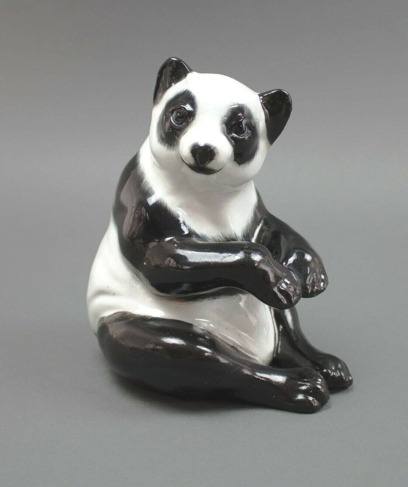 Ronzan Italian Ceramic Panda Bear Hand Painted Figurine Made In Italy 1471/3