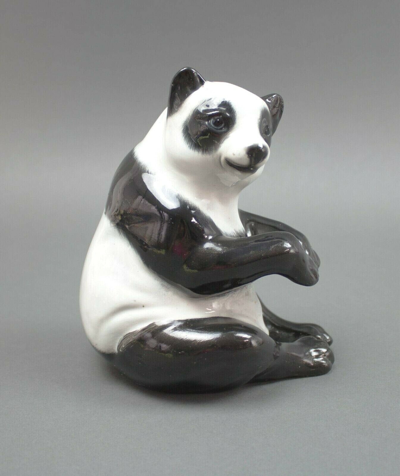 Ronzan Italian Ceramic Panda Bear Hand Painted Figurine Made In Italy 1471/3