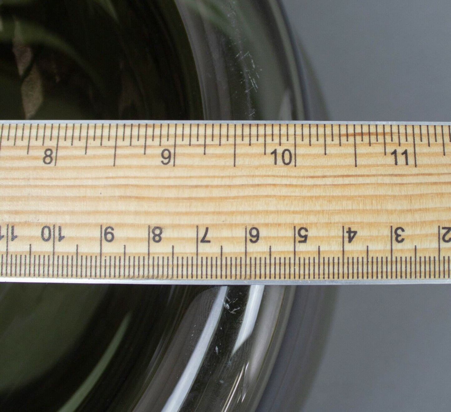 Vintage Mid Century Modern Smoke Art Glass Round Bowl 10"