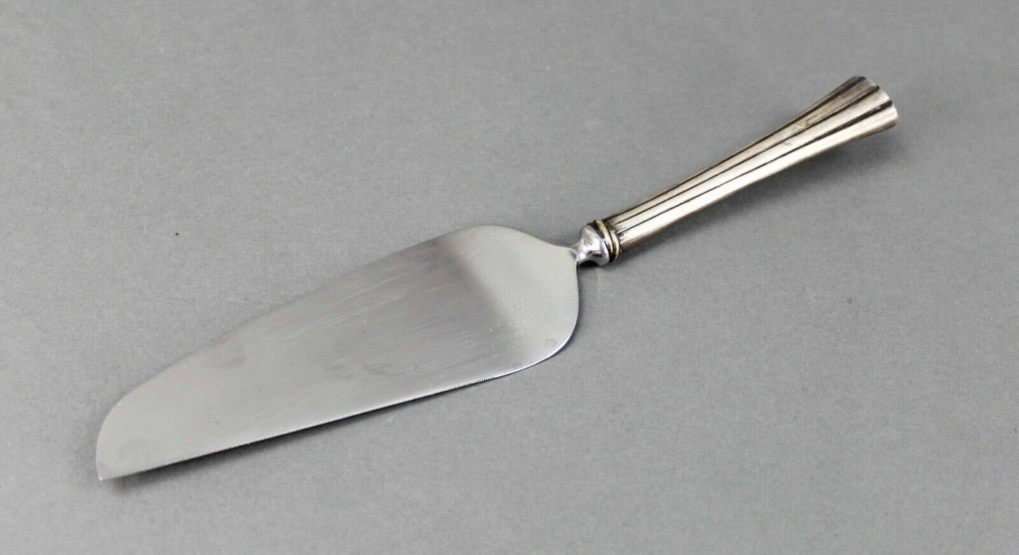 Cartier Des Must .925 Sterling Silver Gold Accent Pie Cake Knife Server