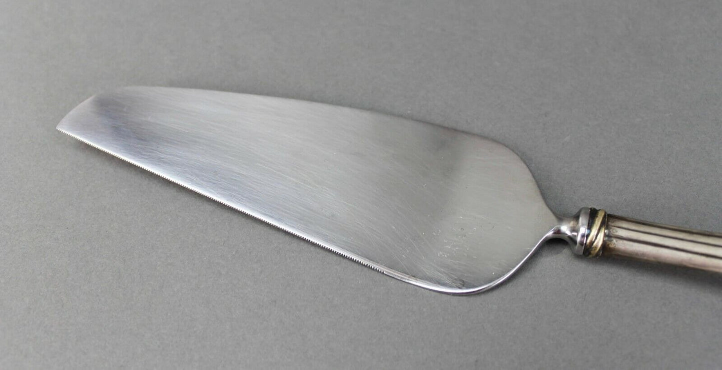Cartier Des Must .925 Sterling Silver Gold Accent Pie Cake Knife Server