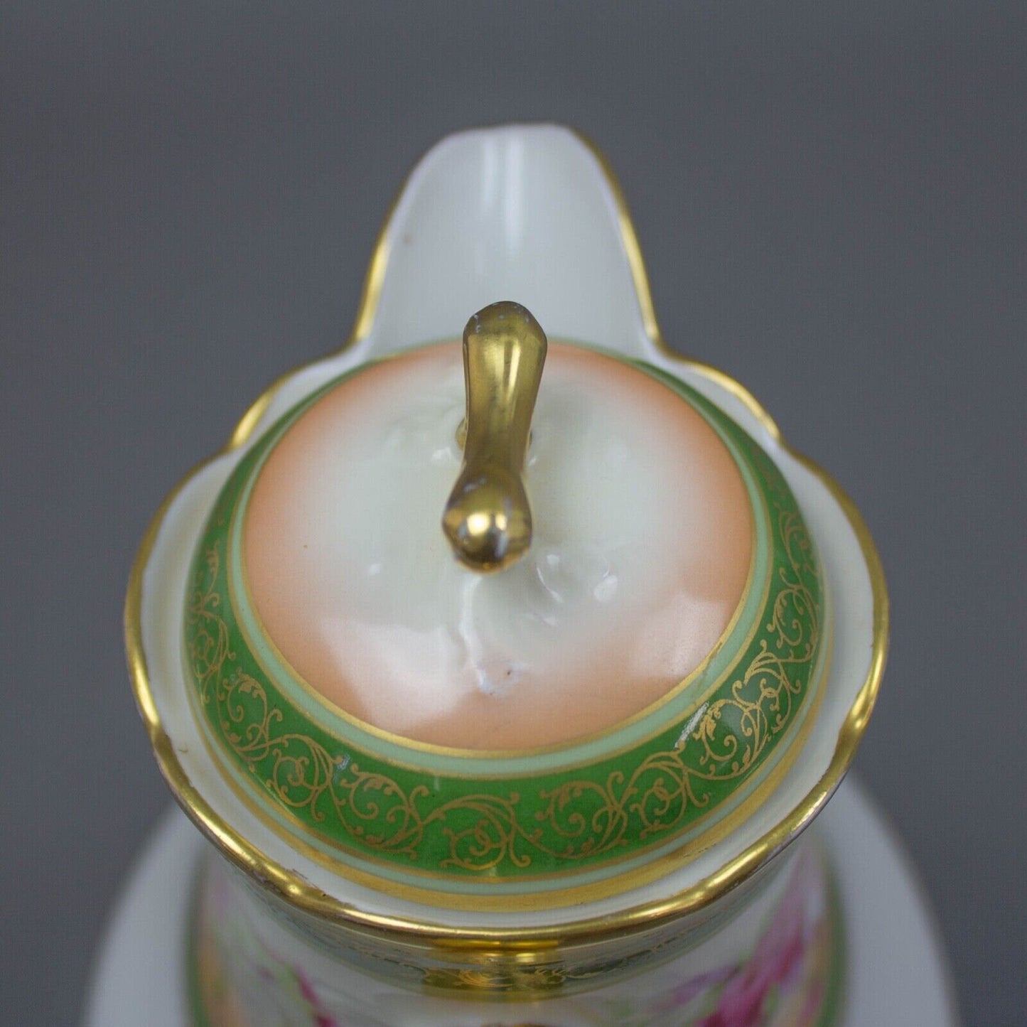 Coronet Limoges France Hand Painted Floral & Gold Chocolate Coffee Tea Pot
