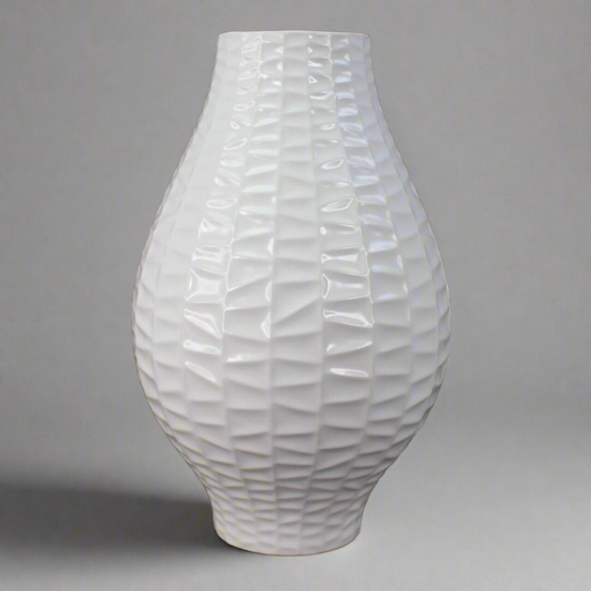Dansk Jacquard Kelly Simpson White Modern Scandinavian Design Vase