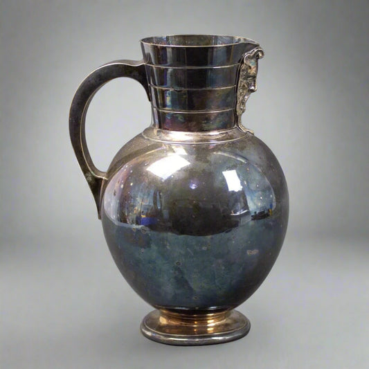 Martin Hall & Co MH Co Silverplated Pitcher Mask Anton Michelsen Danish Style