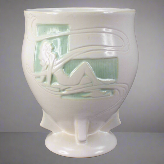 Roseville # 763-8 Silhouette Shape Art Pottery Vase