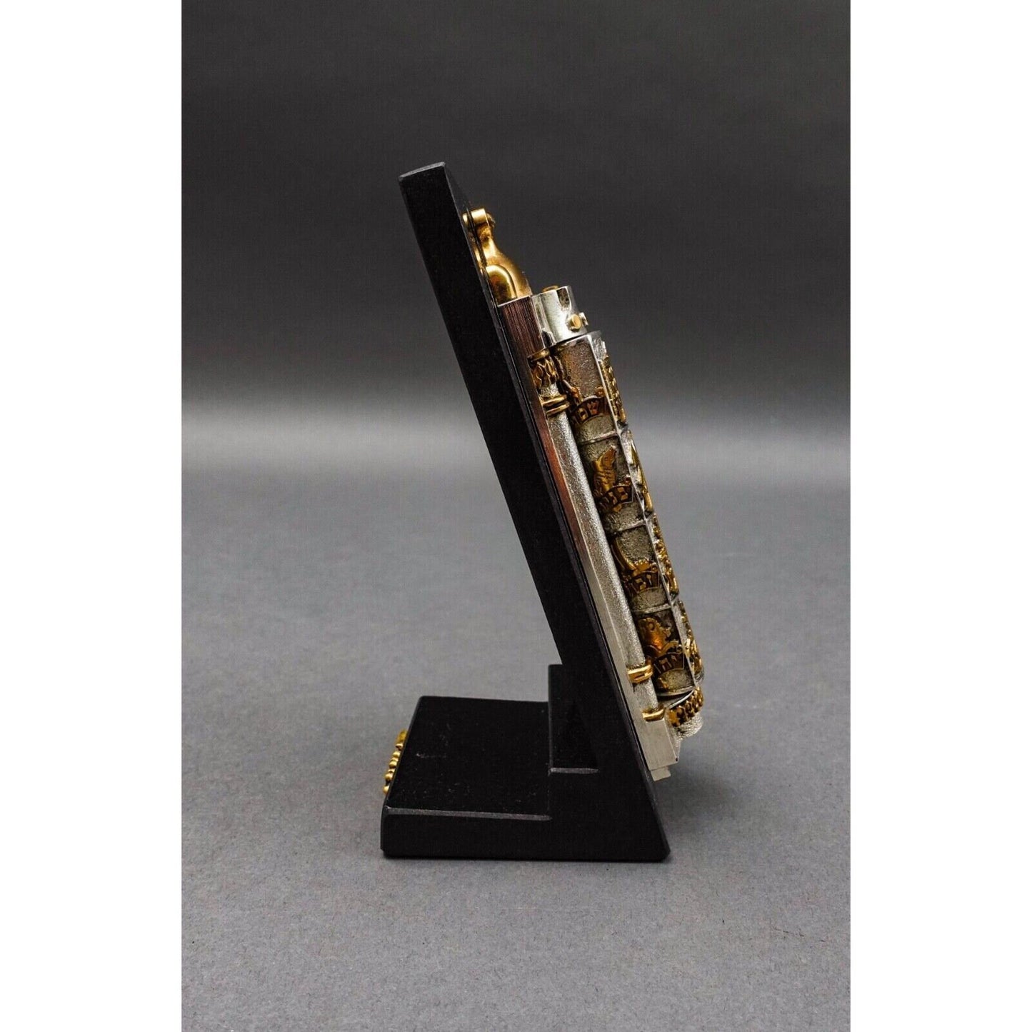 Frank Meisler Judiaca 12 Tribes Rotating Mezuzah Case Sculpture On Marble Stand