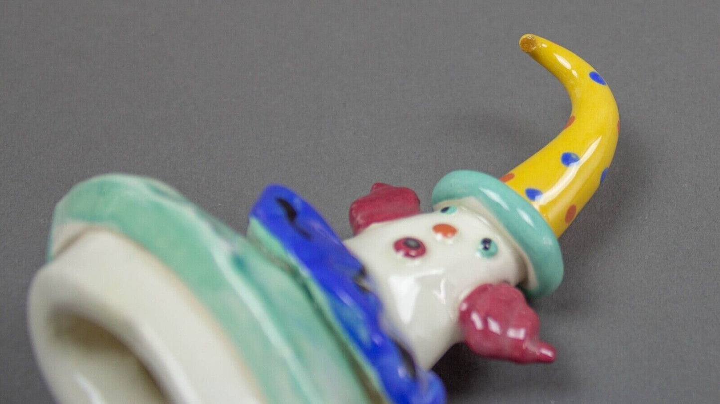 Dana Simson 1996 Signed "My Life As A Circus" Studio Art Pottery Teapot LE 21/65