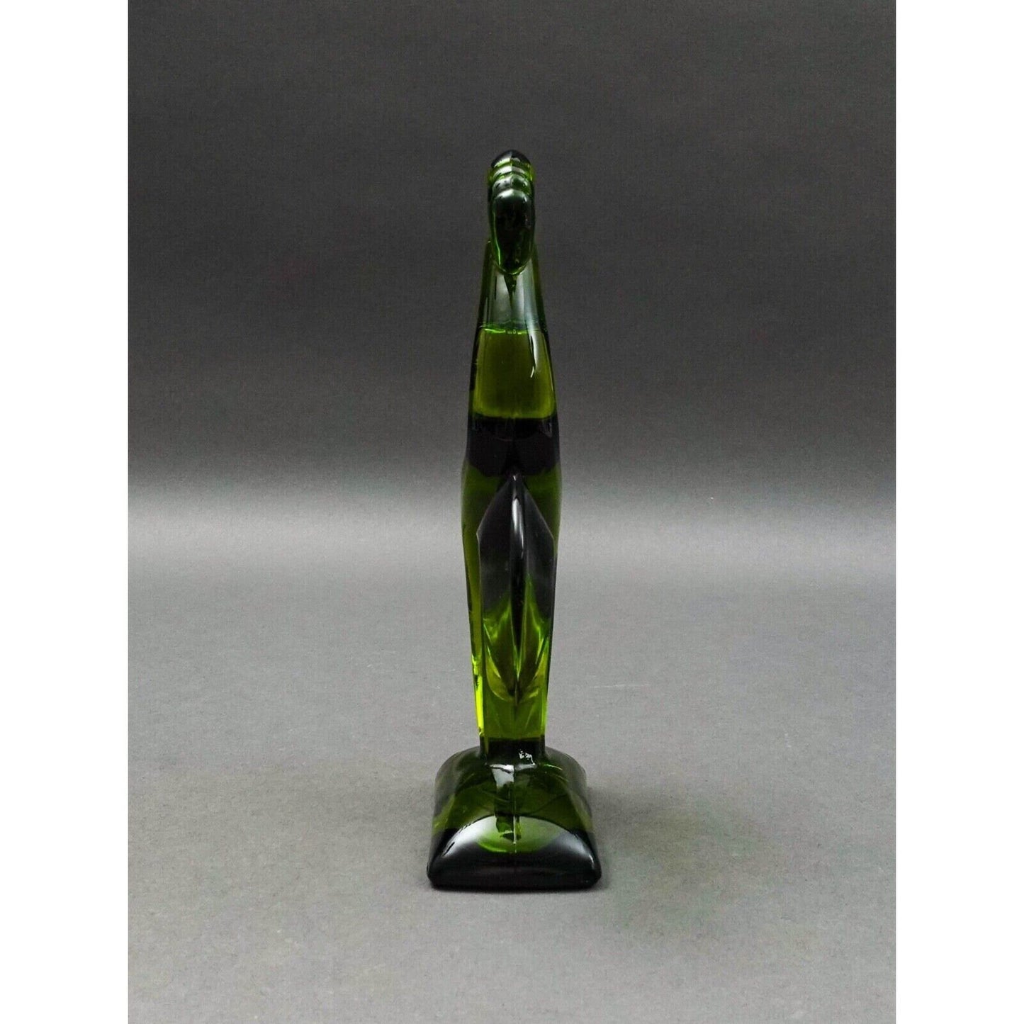 Viking Glass Epic Line Avocado Green Kellogg Rooster Sculpture 9 1/2"