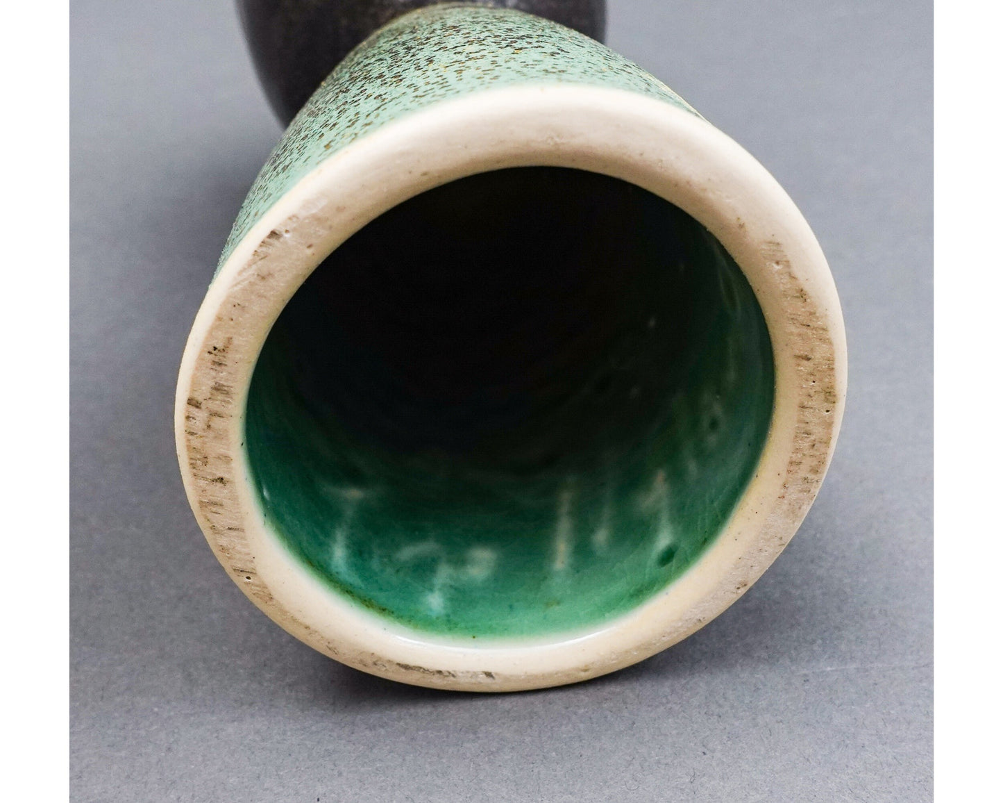 Pirjo Nylander Finland Signed Green Figural King Studio Pottery Chalice Goblet