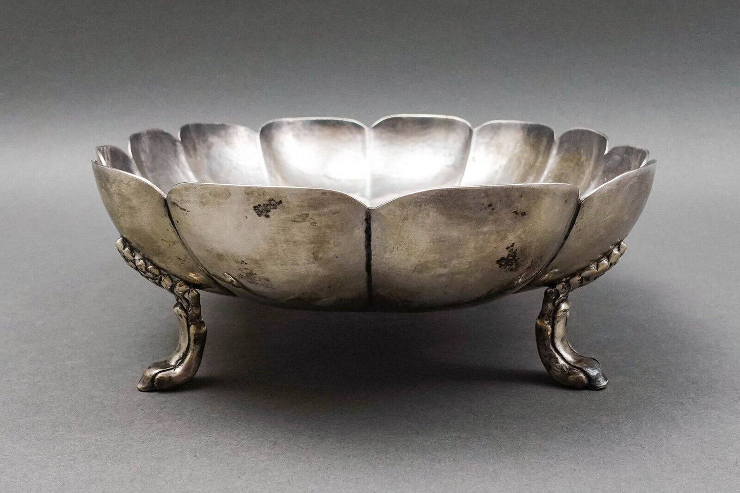 Casa Prieto Mexico .925 Sterling Silver Scalloped Centerpiece Footed Bowl 646 Gr