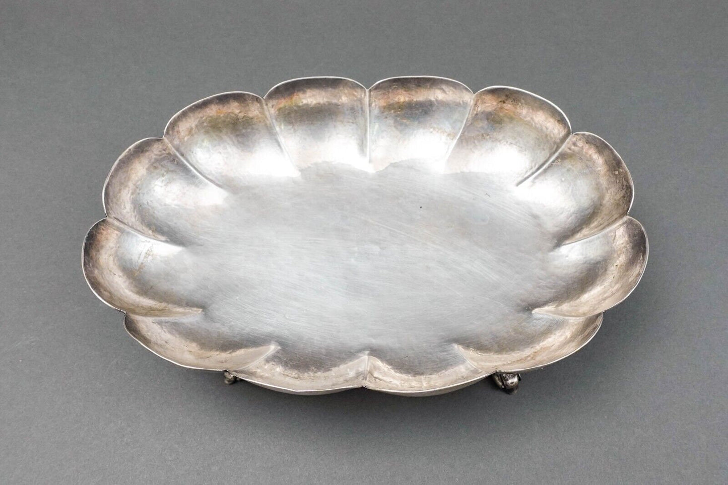 Casa Prieto Mexico .925 Sterling Silver Scalloped Centerpiece Footed Bowl 646 Gr