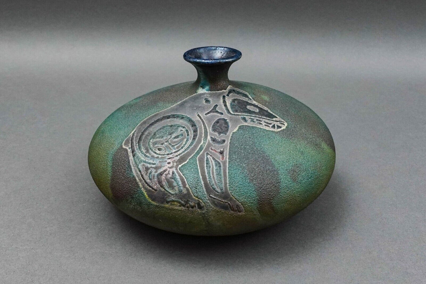 Stephan Roy 1996 Signed Vintage Raku Studio Pottery Vase