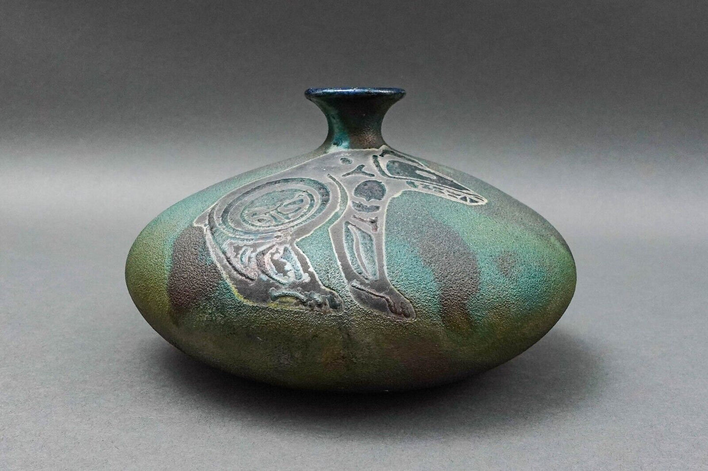 Stephan Roy 1996 Signed Vintage Raku Studio Pottery Vase